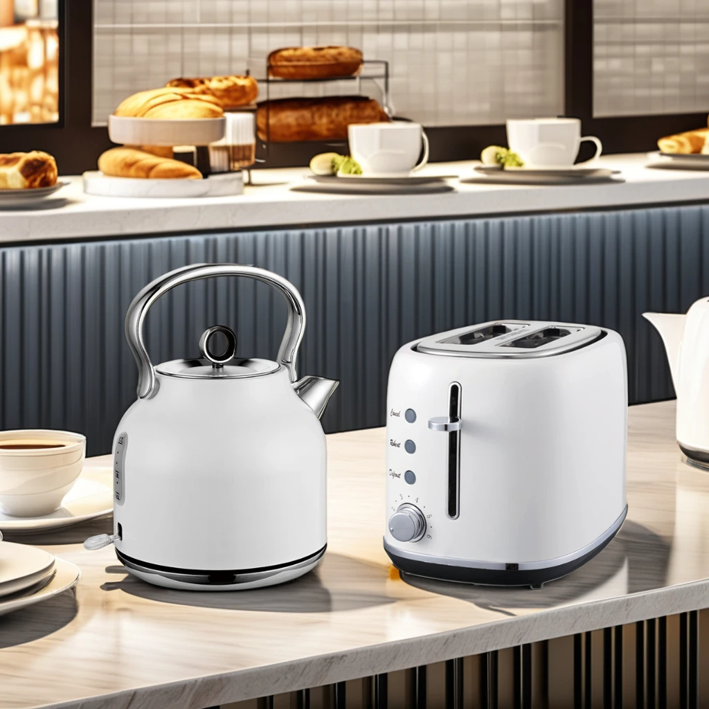 China Supplier Kettle Electric Home Appliance Sets Retro Toaster for Kitchen
