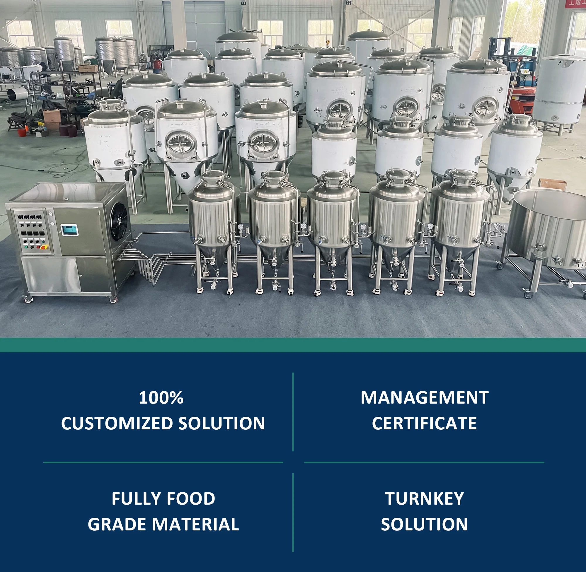 400l 500l 4hl 3bbl Portable Steel Double Wall Glycol Jacketed Top Manway Conical Fermenter For Sale stainless steel sanitary bee