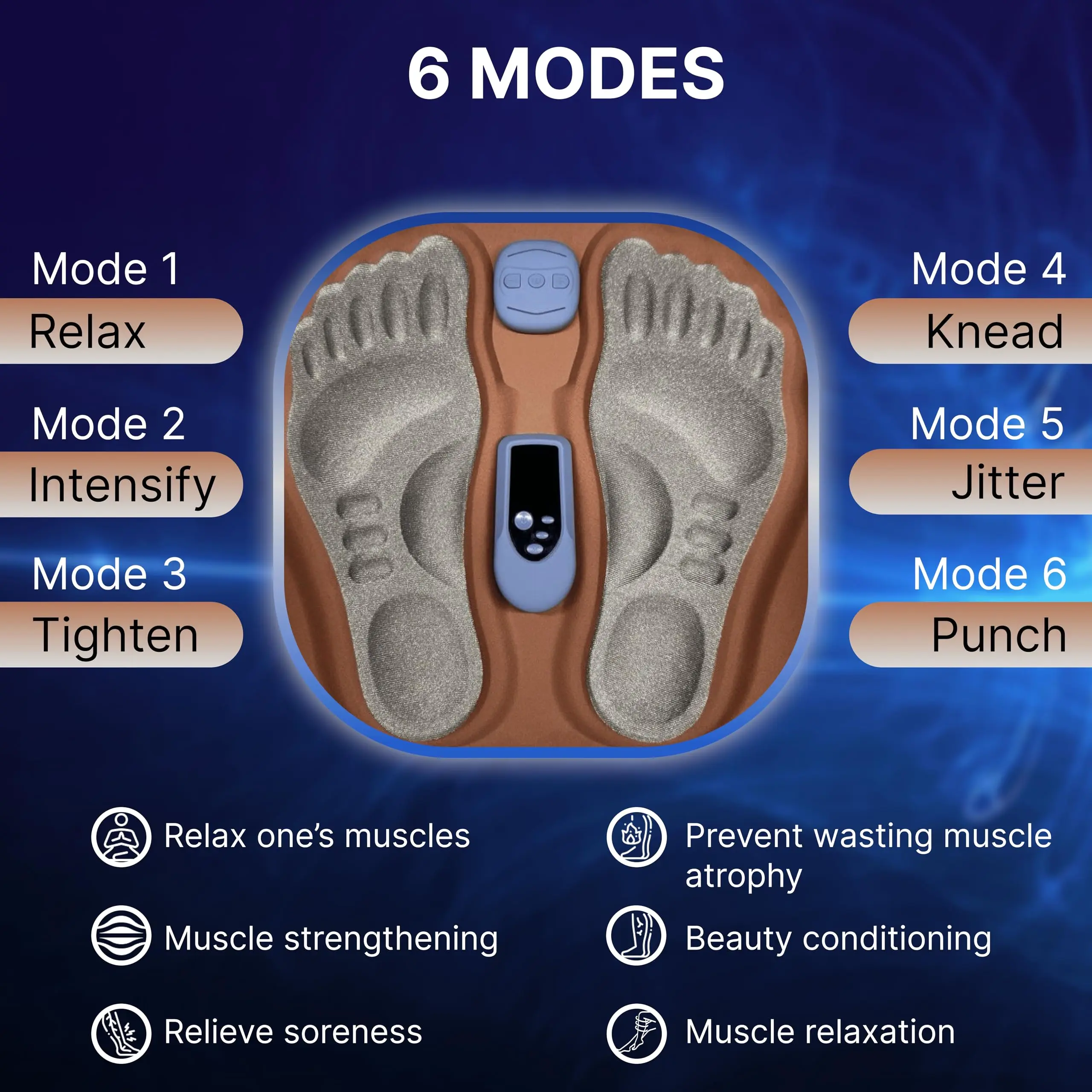 Foot Massager Pad Foot Circulation Massager Mat - Electric Feet Acupressure Legs Circulation MachineSore Feet Relief Device
