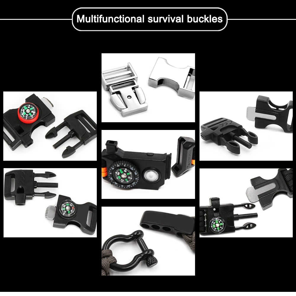 Where To Buy 550LBS SOS Survival 550 Paracord Bracelet Accessories