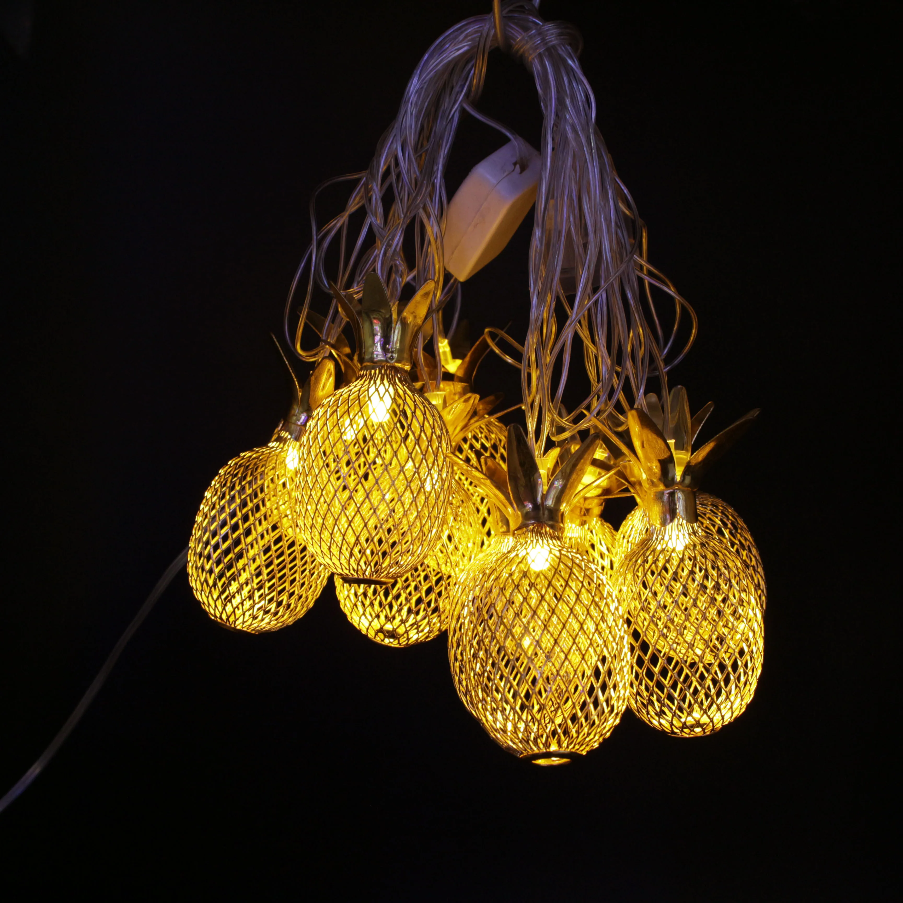 10LED tropical fruit shape pineapple lamp decoration battery operated lights for garden summer swimming pool decoration