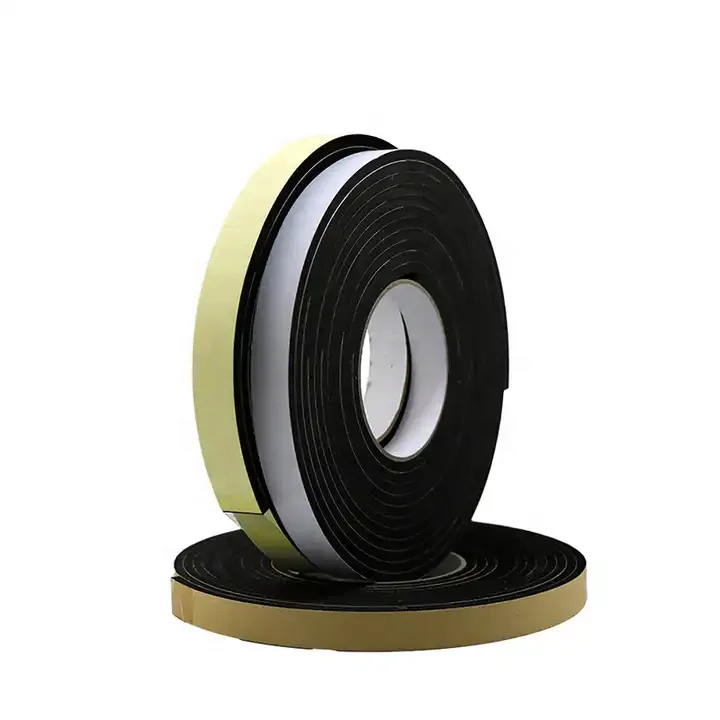 Eco-Friendly single side melt self adhesive Waterproof Roll Masking Mounting black soft sponge eva foam tape