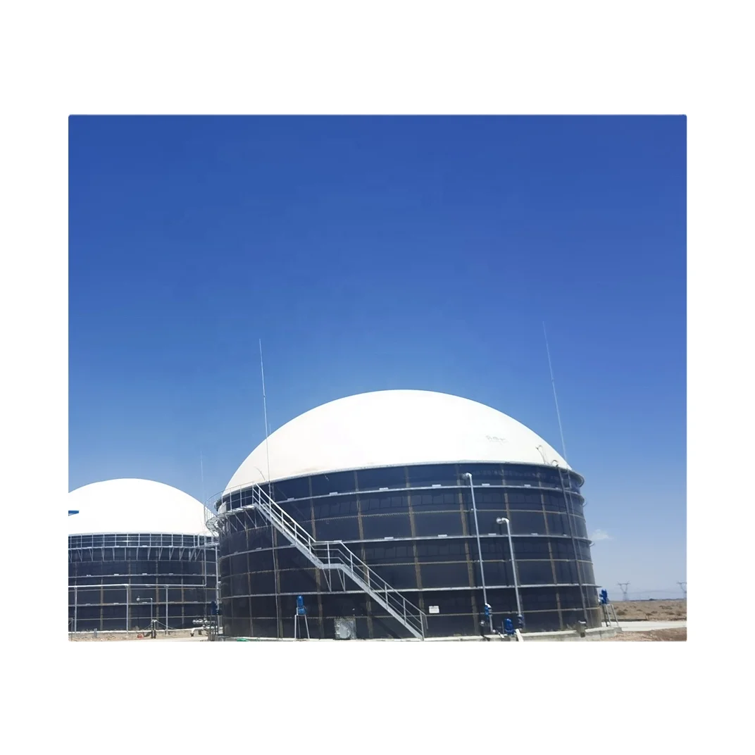 Factory CSTR biogas digester tanks GFS/GLS biogas plant for cow farm