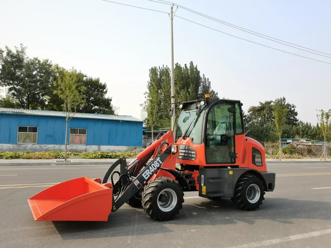 Everun ER408T 0.8ton CE Approved machine with quick hitch EPA EURO hydraulic Front End Mini Wheel Loader