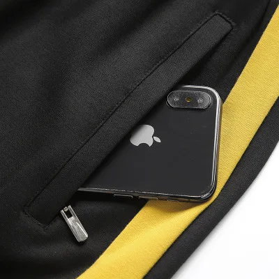 Мужская спортивная одежда с логотипом заказчика, мужской спортивный костюм из хлопка и спандекса, однотонный пустой спортивный костюм для мужчин