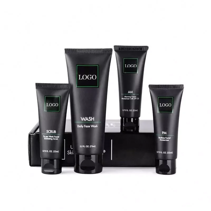 Mens Skincare Kit Includes Foaming Cleanser Hydrating Moisturizer Cream Multi-Functional Facial Serum Men Skin Care Set