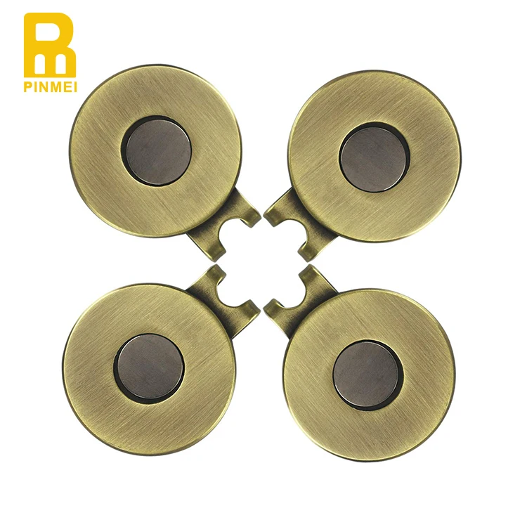 Wholesale Magnetic Metal Blank Golf Cap Hat Clip Hat Clips Golf Ball Marker Hat Clip