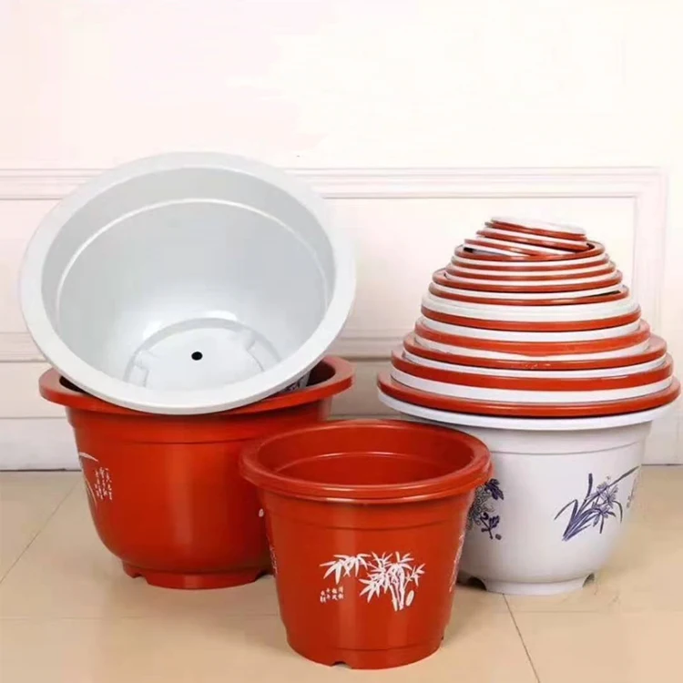 
Greenhouse Gardening Plastic Flower Pots High Quality Thick Plastic Flower Pot Can Be Customized Planting Nursery Pot 