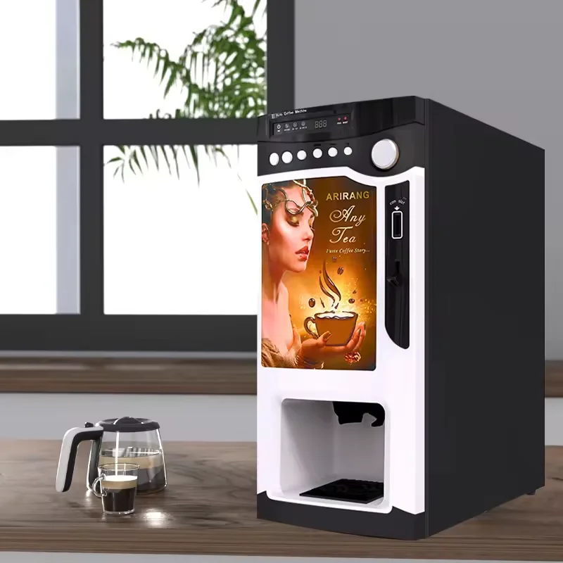Outdoor Smart Commercial Bean To Cup 3 Hot Premied Drink Fully Automatic Coffee Vending Machine