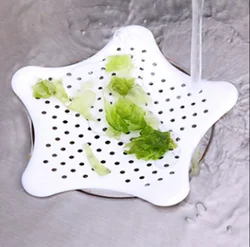 Five-pointed star starfish shape coaster cup mat silicone kitchen sink anti-clogging floor drain bathroom filter