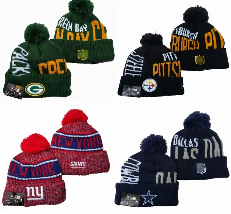
Popular american football NFL beanie hats for 32 teams 