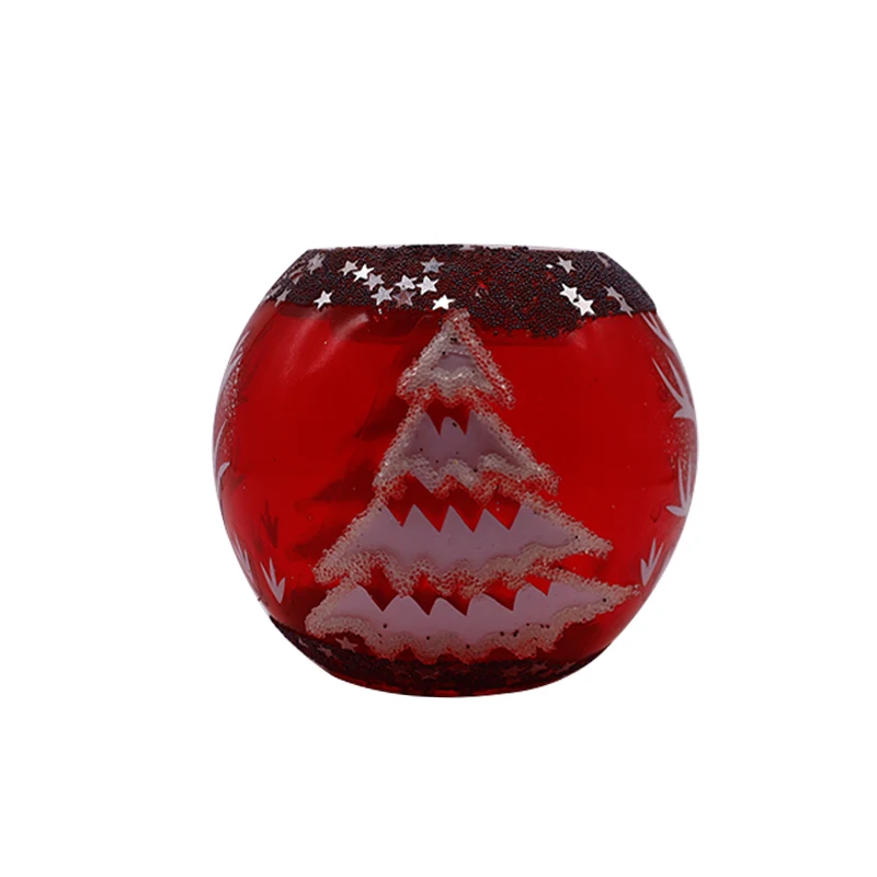 Newest handmade 8.5 cm *8.5 cm*  10 cm blown glass candle holder holiday celebrating decorations round glass crafts