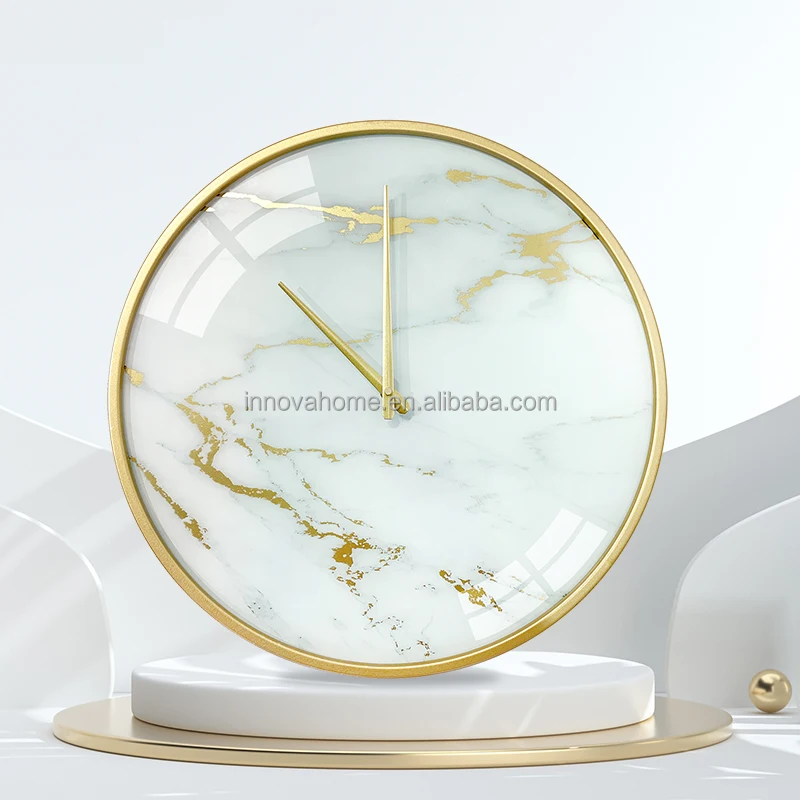 Custom Logo Decorative Giant Modern 3d Gold Metal Wall Hanging Clock Home Living Room Roman Numeral Quartz Clock