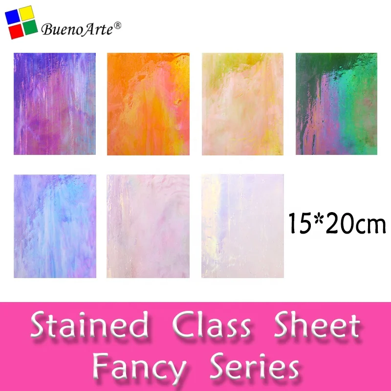 Art Stained Glass Sheets Opal Series Cathedral glass for DIY Mosaic works art supplier Tiffany glass