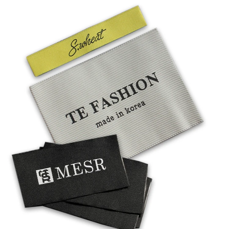 Garment Bags Hats Shoes Private Brand Logo Jacquard Damask Woven Custom Labels
