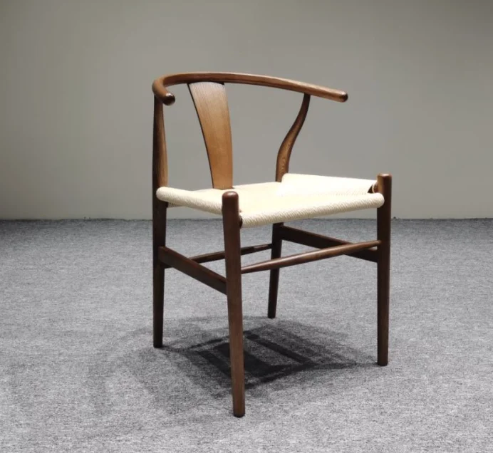 Ash wooden chair Hans Wegner/ Danish /Professional factory Y-Chair Solid Woven Chair Dining Room Chairs Wishbone Chair