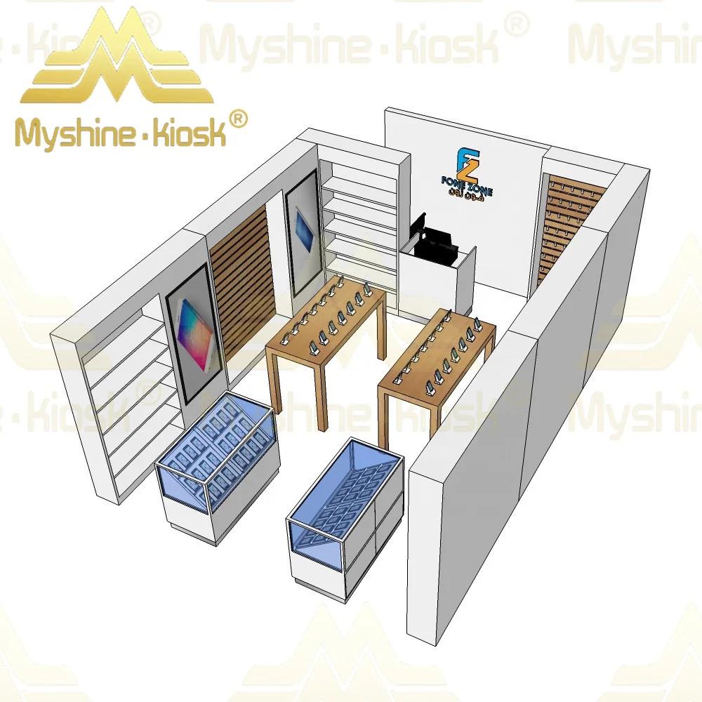 Mobile phone shop interior design for mobile phone accessories store and kiosk
