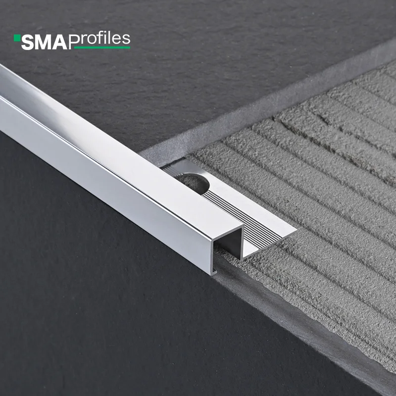 SMAProfiles Factory Hot Sell Aluminium Decorative T Bar Ceramic Tile Decoration Trim Profile