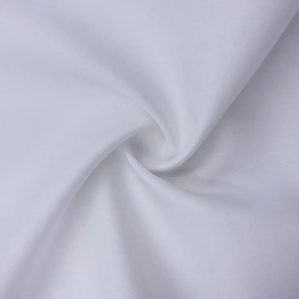 Garment custom high quality 80s plain dyed white 100% cotton percale fabric