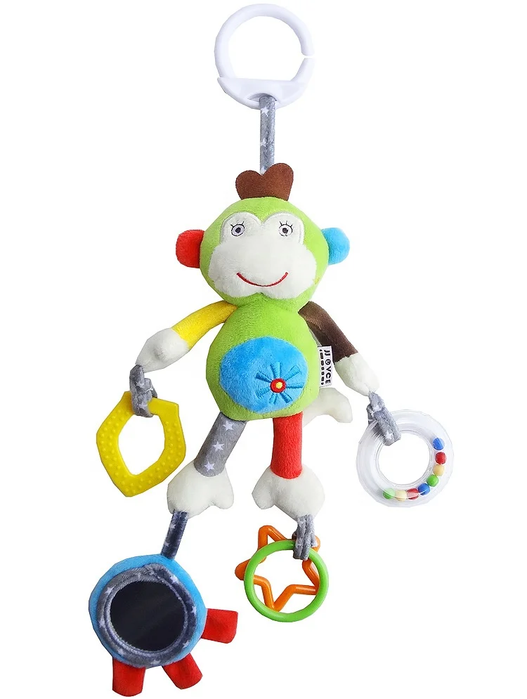 multi-function animal baby bell bed hang play doll kids plush rattle toys
