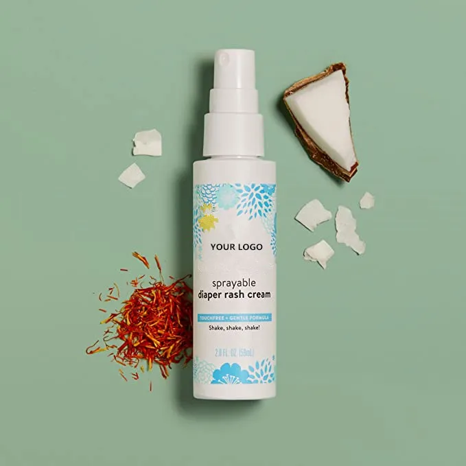 wholesale oem 100% natural baby diaper cream coconut oil diaper rash cream spray