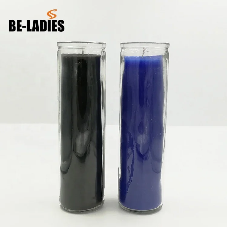 Wholesale in bulk memorial unscented 7days burning glass candle