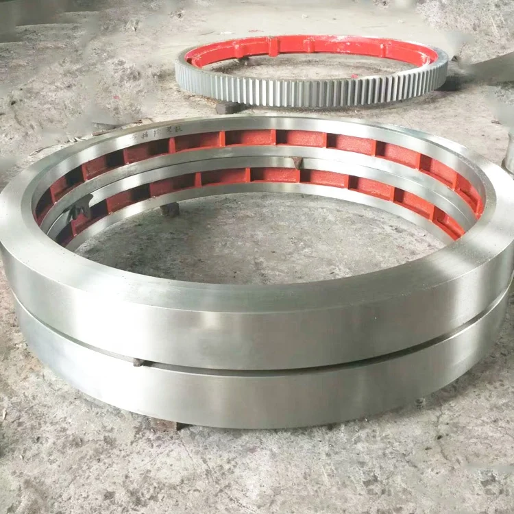 Cement Factory Large Rack Wheel Casting Steel Iron Girth Ring Spur Gears For Rotary Kiln