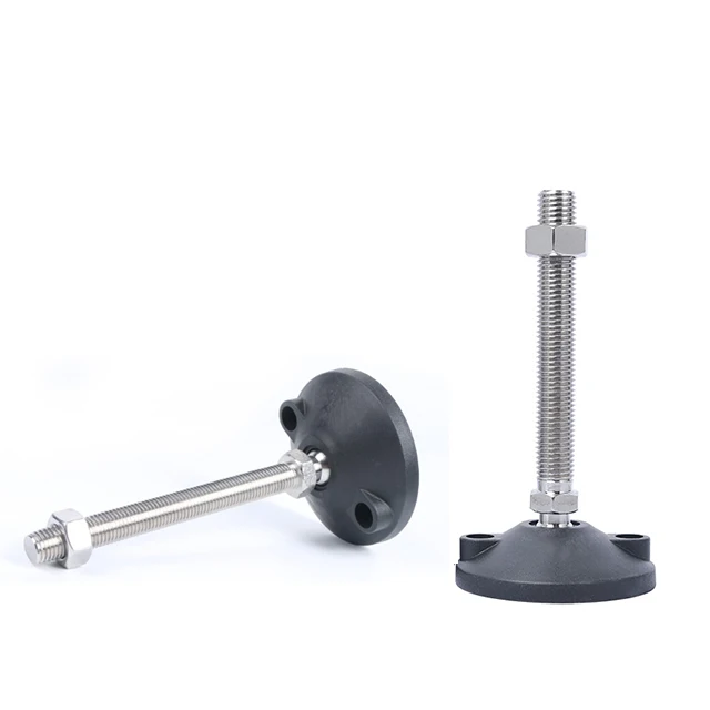 Nylon Adjustable swivel stainless steel Leveling Machine Foot Mount Aluminum Profile Matched Foot Mount m16 with 120mm base
