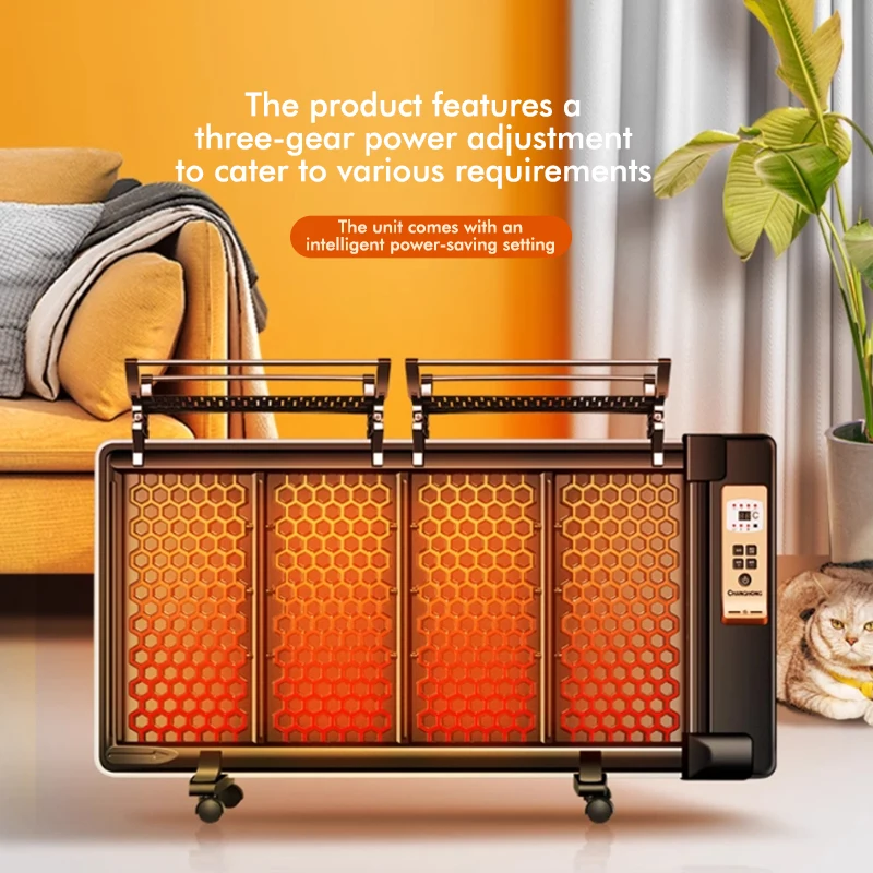 Changhong Energy-Saving Electric Heater Vertical Stove Oil Heater for Household Use Bedroom Artifact