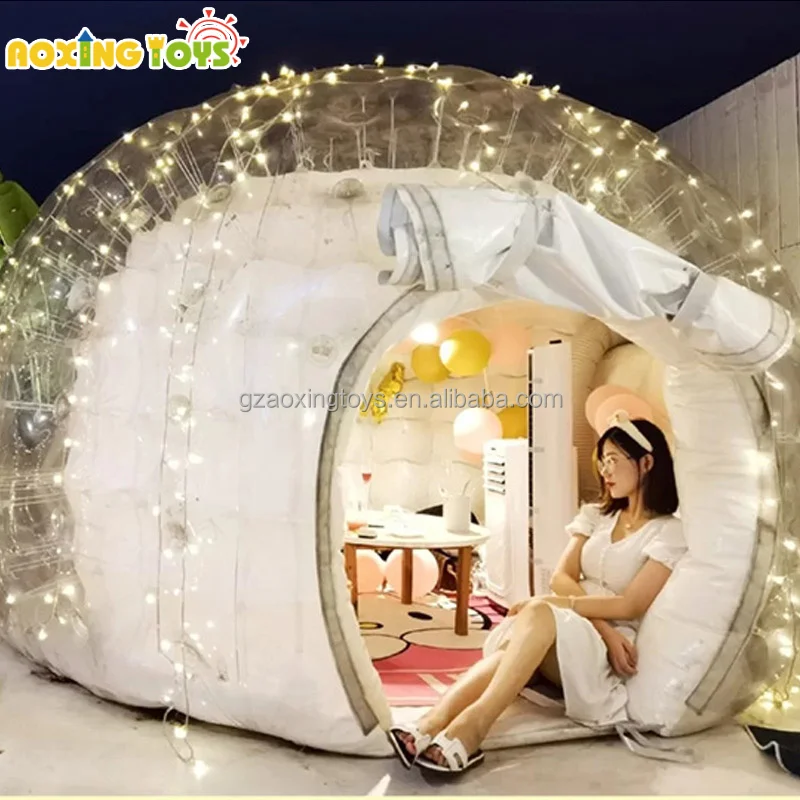 Large Clear PVC Airtight Inflatable Bubble Dome Tent Igloo Air Tent Outdoor Camping For Sale