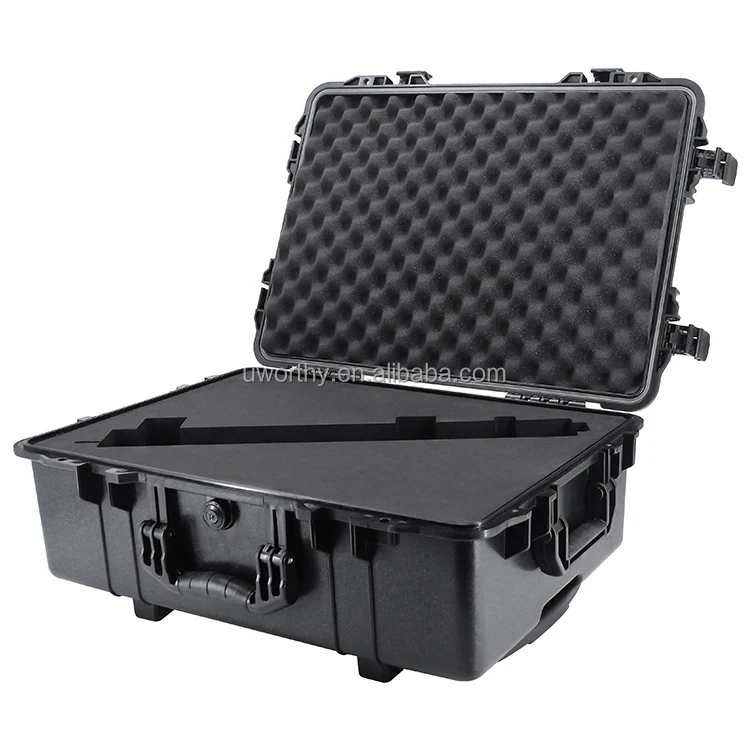618x460x230mm Promotional Price Injection Molded Hard PP Material Wheeled Plastic Tool Case Trolley with Customized Foam