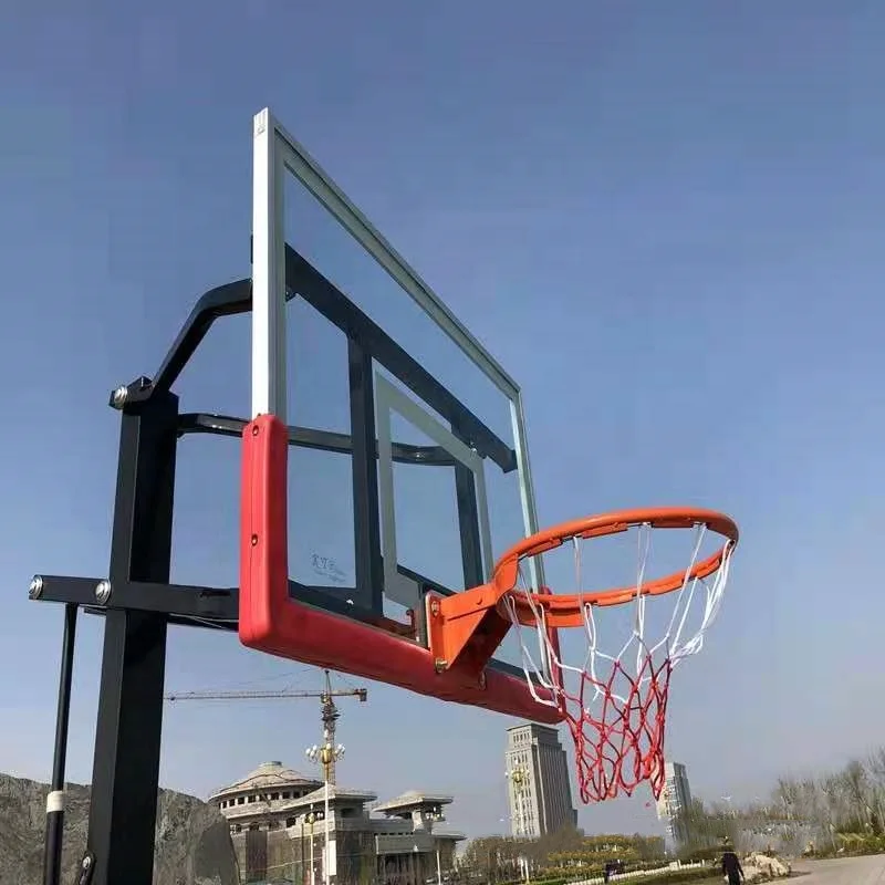 Height adjustable outdoor adjustable portable basketball hoop stand 10 feet basketball court body with stand