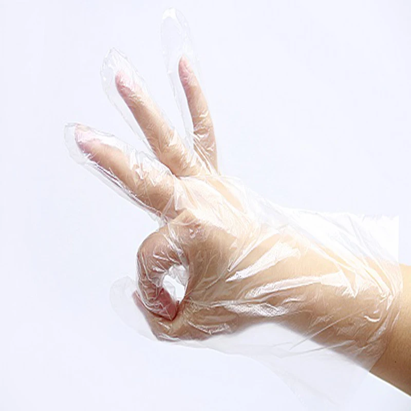 Wholesale 0.6g/pcs plastic glove for eating