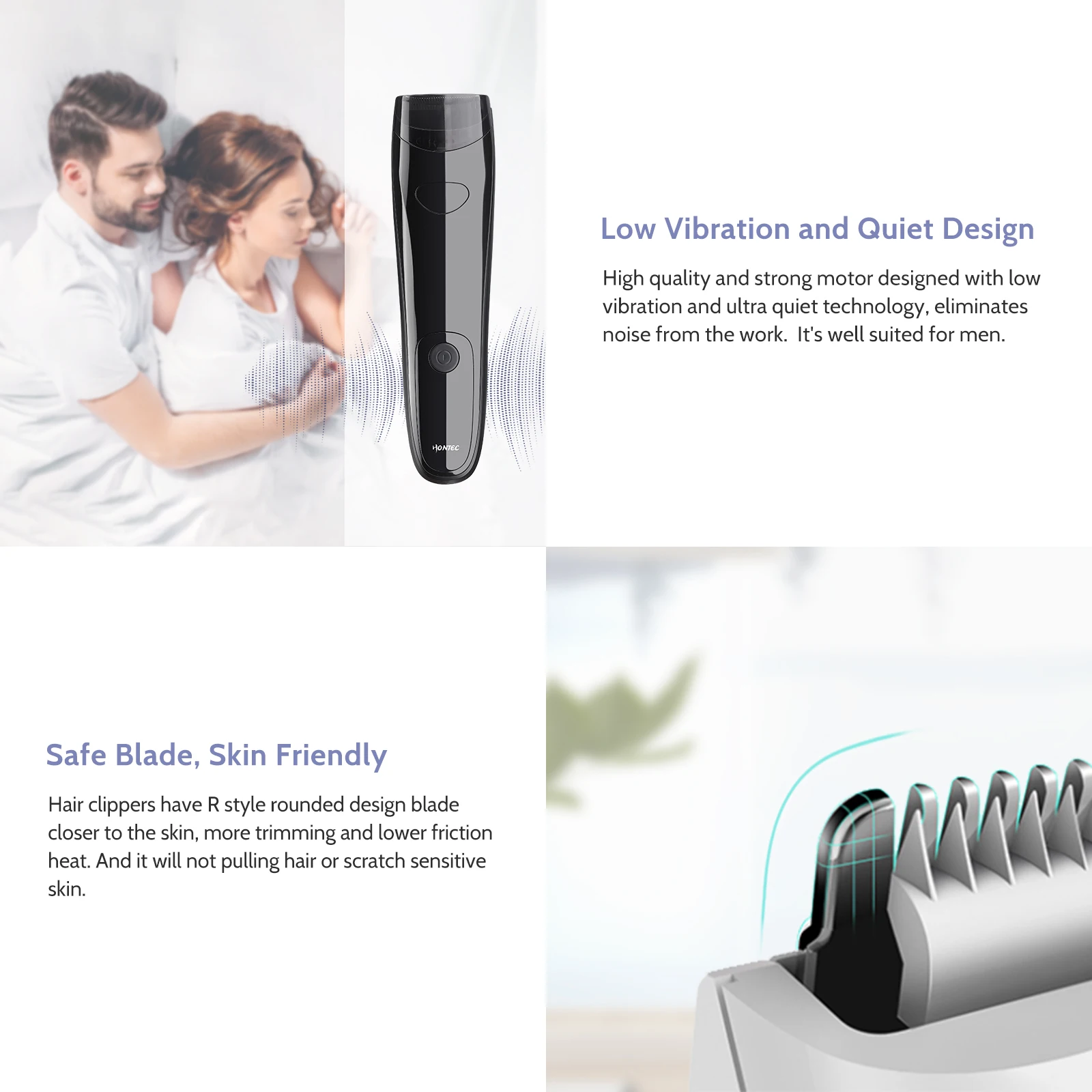 Titanium-coated ceramic blade rechargeable cordless use washable hair cut vacuum hair clipper