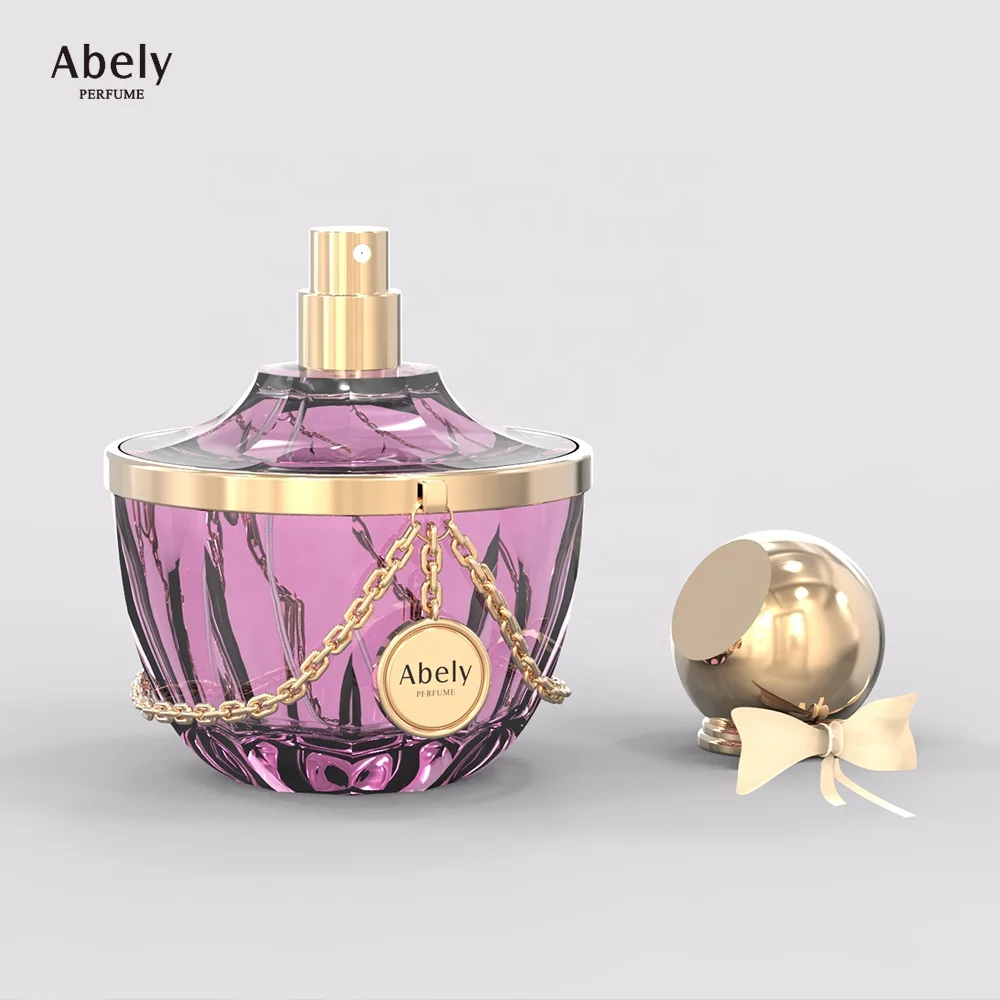 Abely 100ml Wholesale Luxury Color Empty Glass Perfume Bottle Round Spray Cap with Packing