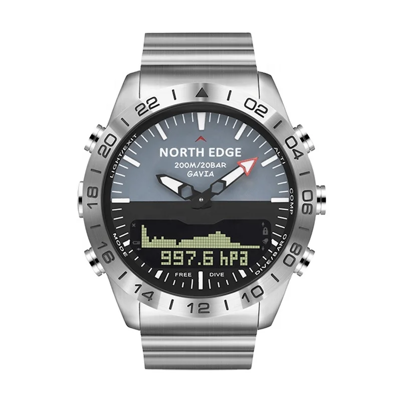 North Edge GAVIA 200M Water Resistant Stainless steel  sports Watches smart watch
