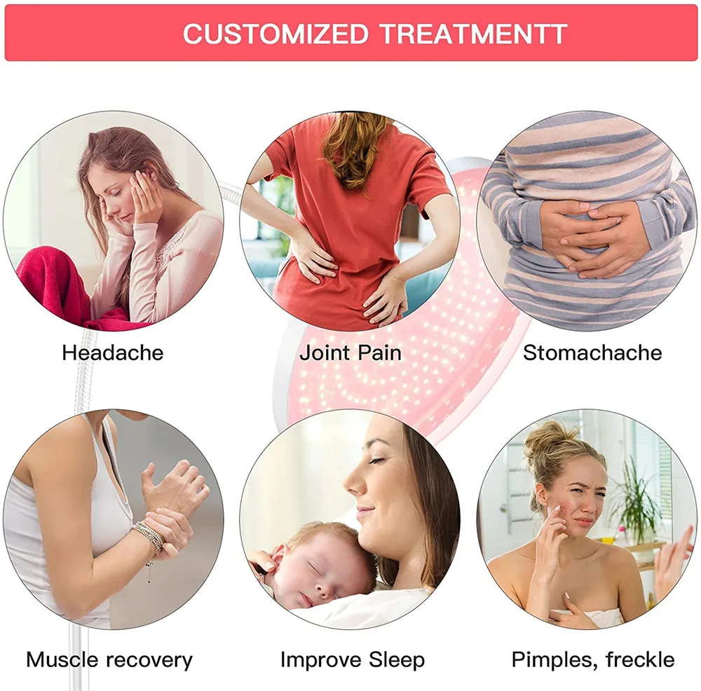 LED Facial Beauty Machine Near Infrared Red Light Therapy 660nm 850nm Wrinkle Remove Facial Treatment Device Neck Body Skin Care