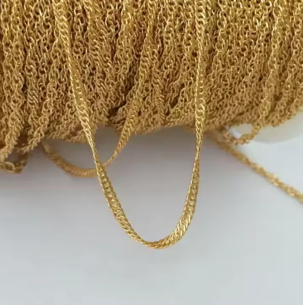 Bulk Wholesale High Quality 1.65mm 14K Gold Filled Singapore Chain For Jewelry Making Bracelet Necklace