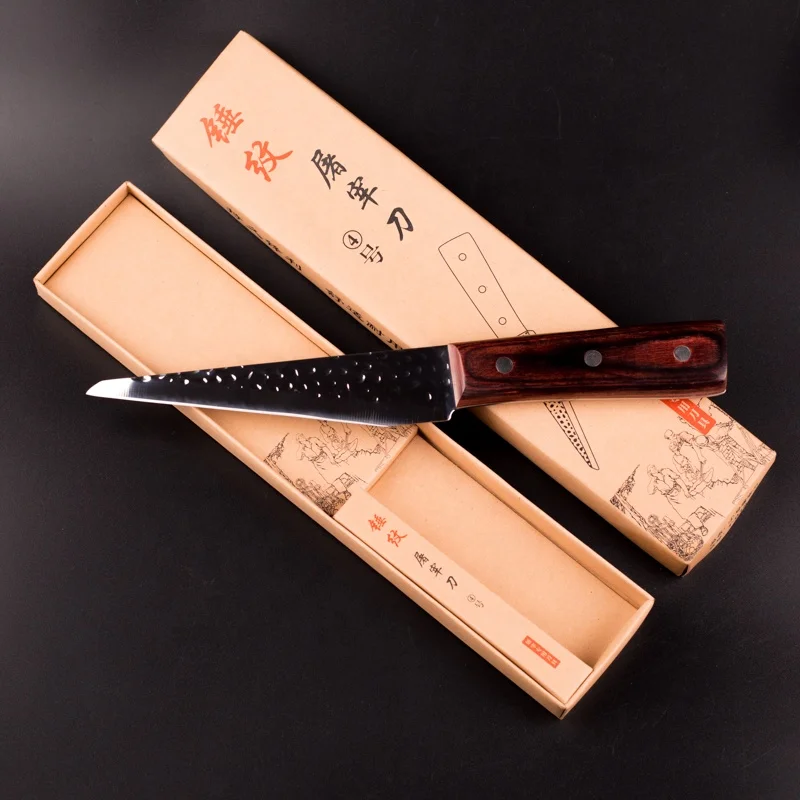 Wholesale Cheap stainless steel wood handle Butcher knife Meat knife Multi-function knife