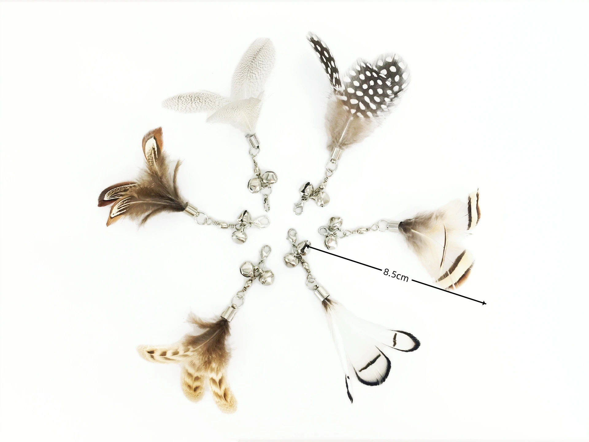 OEM Juguete de la varita del gato Cat Teaser Wand Toy Cat Teaser Steel Wire Simulation Bird Rotating Feather Stick Cat Toy
