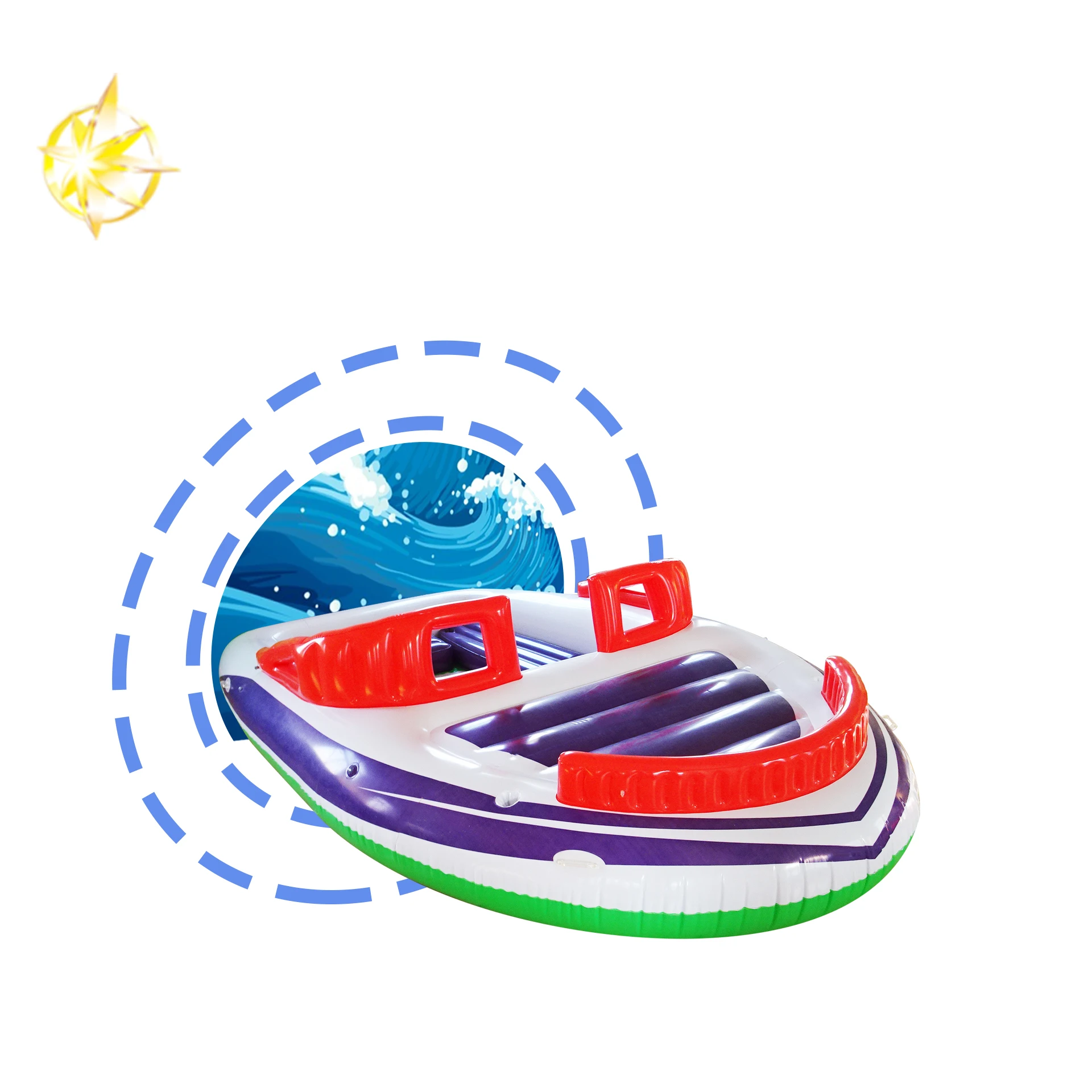 6 Person Huge Party Island Boat,Inflatable floating island, inflatable bay breeze boat party floating island river raft