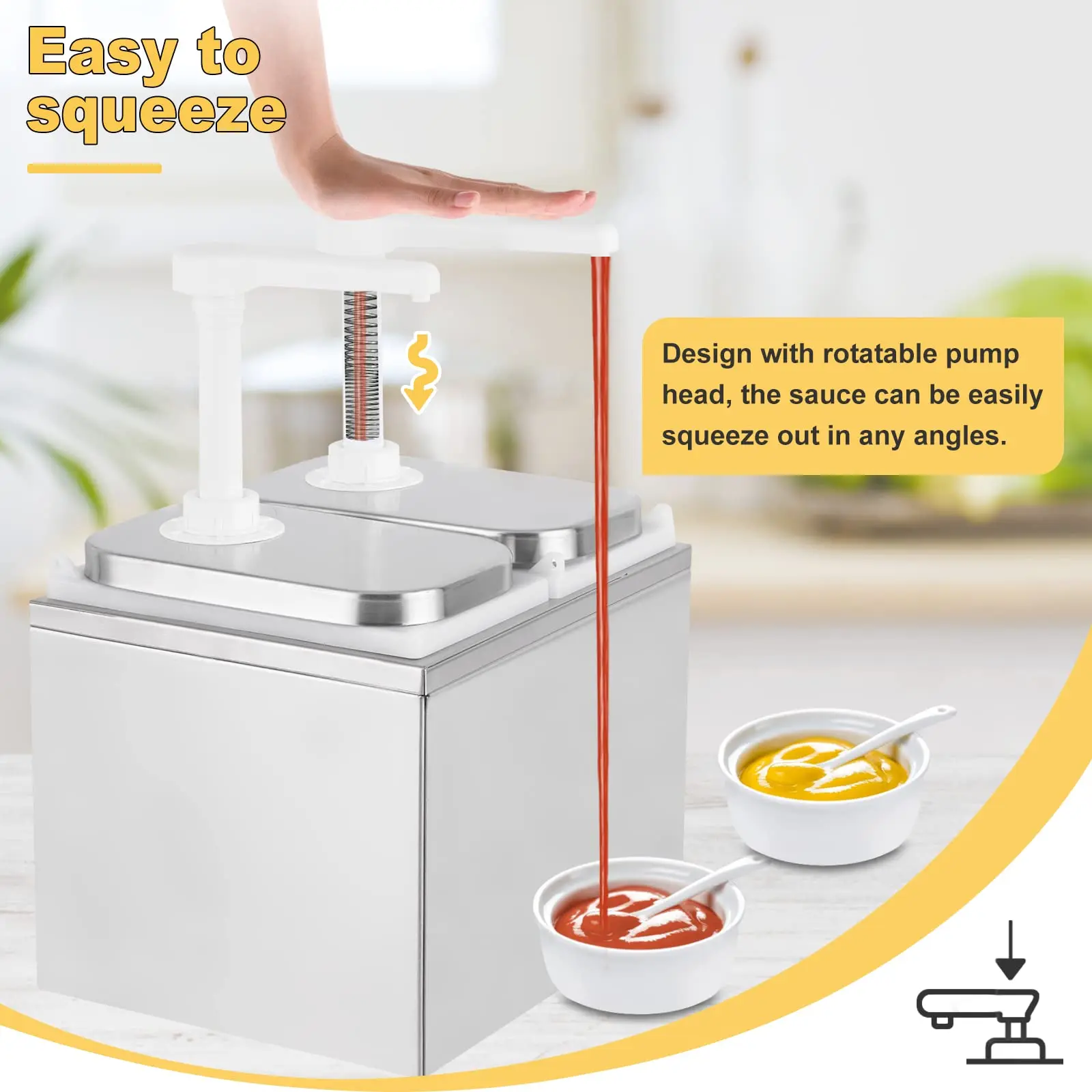 Dontalen Good Quality Big Sauce Dispenser Commercial Sauce Bottle Dispenser Dispenser Sauce For Kitchen Machine For Restaurant