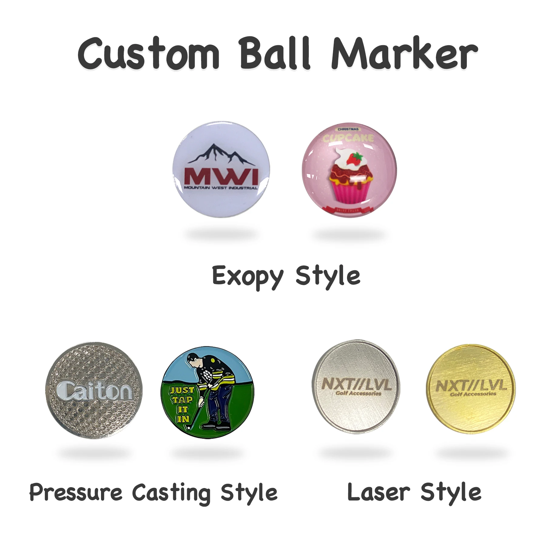 Лучший товар, аксессуары для гольфа, новый дизайн, магнитный маркер для мячей на заказ, зажим для шляпы для гольфа