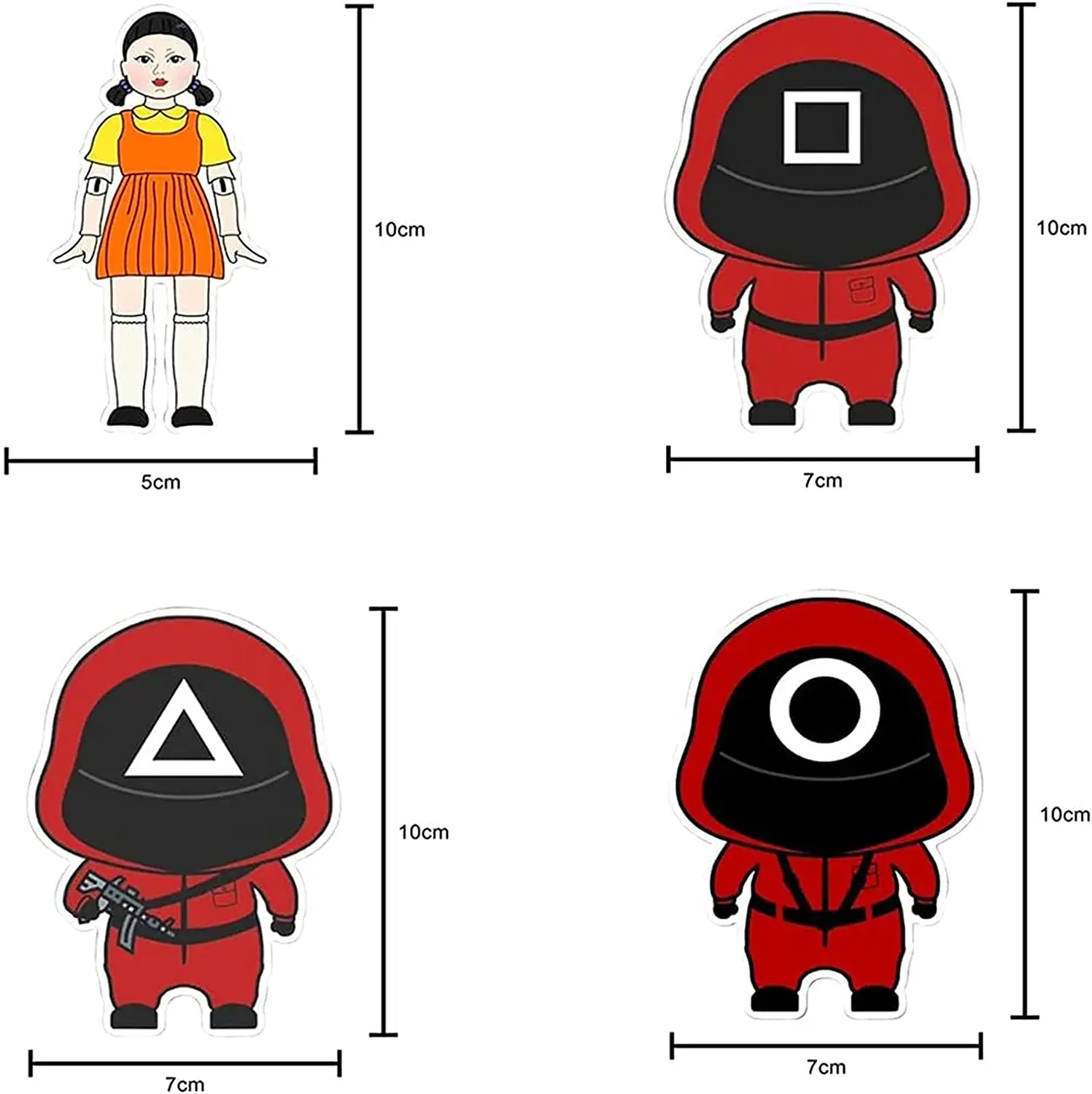 Custom Print Car Vinyl Stickers Waterproof Squid Game Sticker