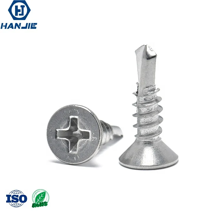 SS 304 316 кровельный винт с потайной головкой из нержавеющей стали