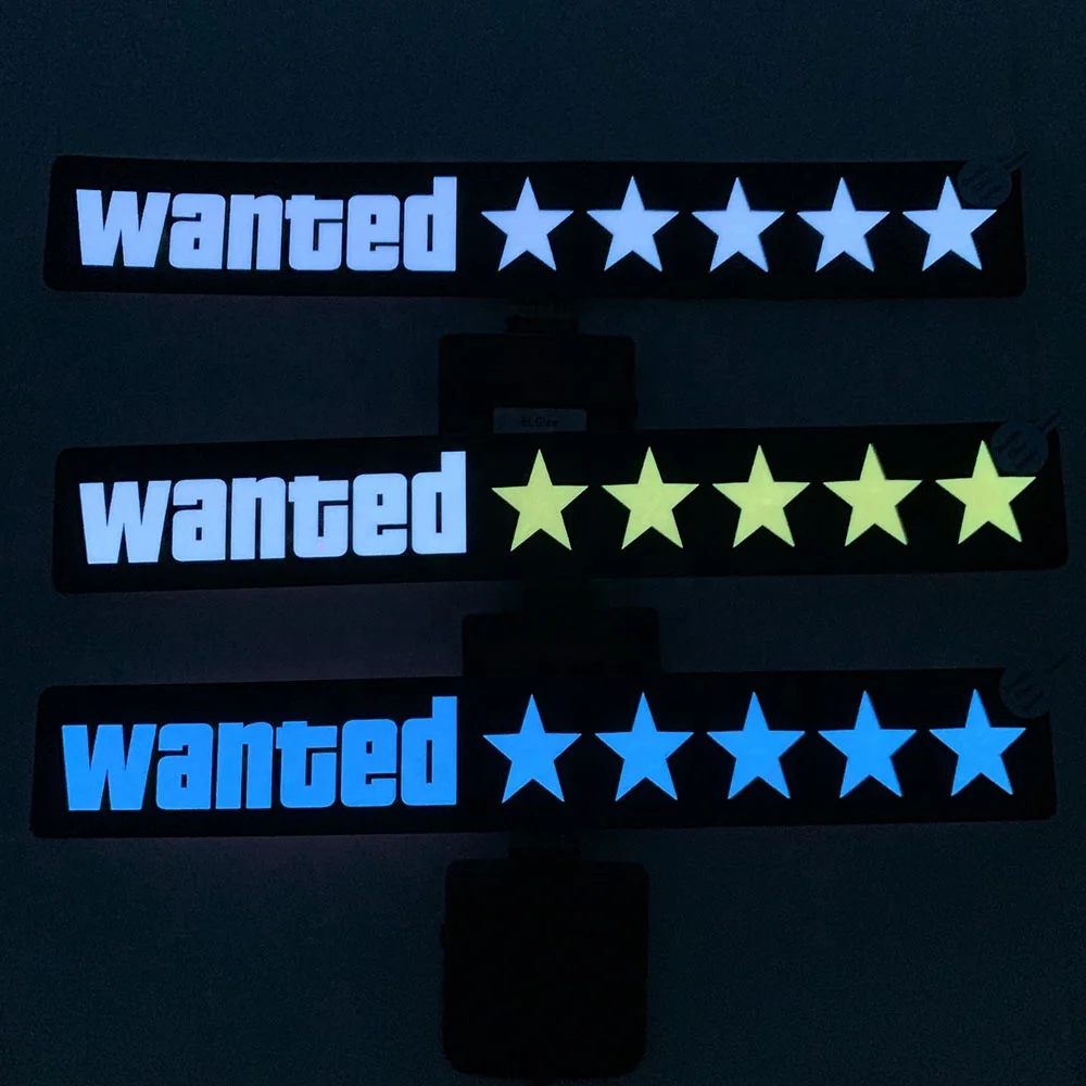 Лидер продаж, светящаяся Наклейка EL для автомобиля, электрическая наклейка, светящаяся в темноте светодиодная подсветка, 5 звезд, необходимая наклейка для украшения автомобиля