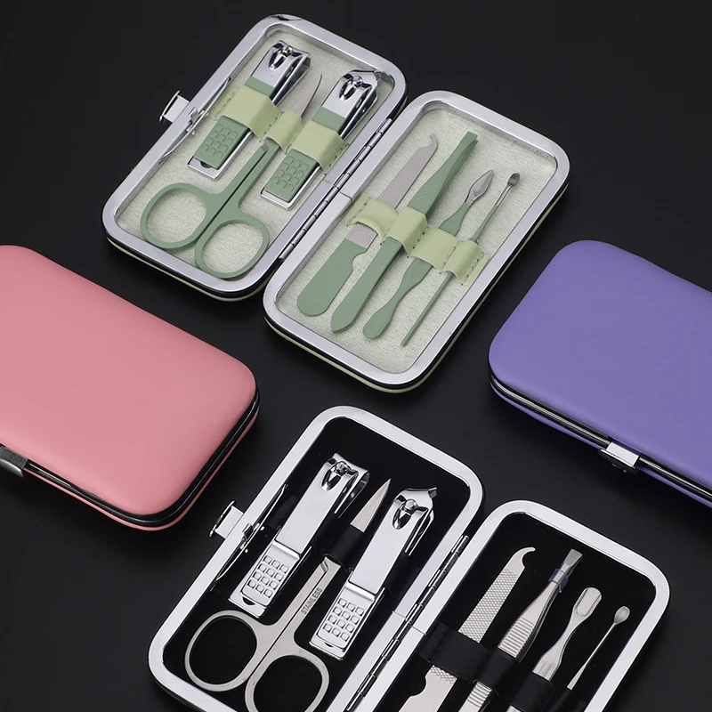 Best Selling Product Nail Supplies 7 Pcs Manicure Kit PU Leather Holster Manicure & Pedicure Set Nail Tools Nail clipper Set