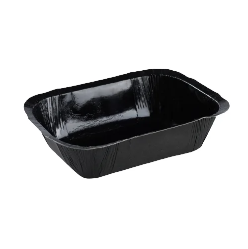 heat sealing ovenable disposable microwave PET film inside oil proof fast food paper tray fast food paper tray