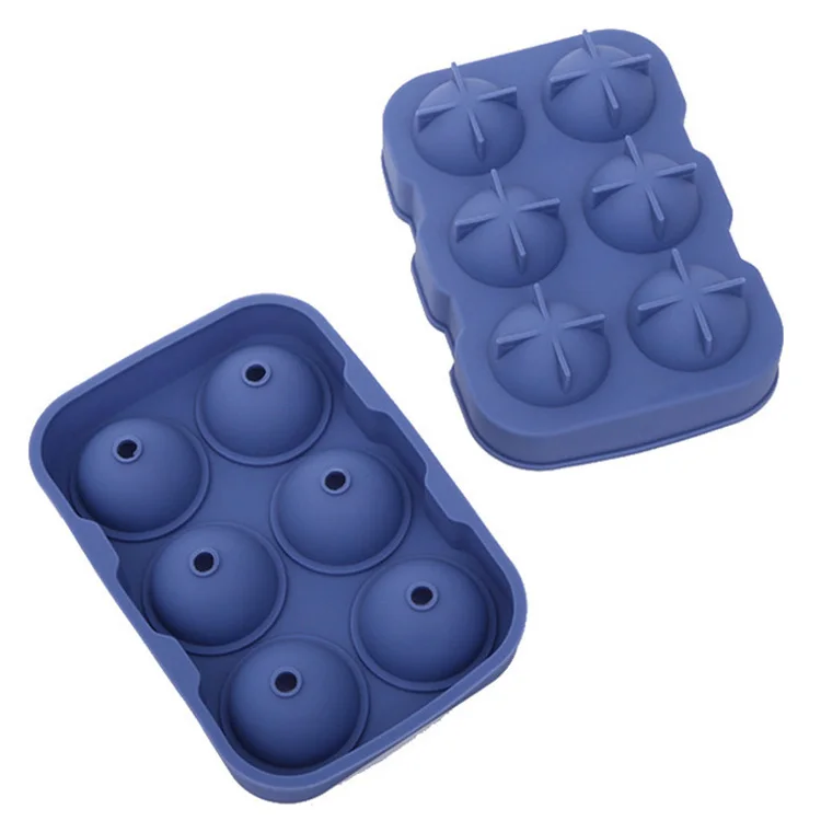 Wholesale Hot Sale BPA Free Reusable Easy Release Silicone 6 Cavity Ice Ball Mold