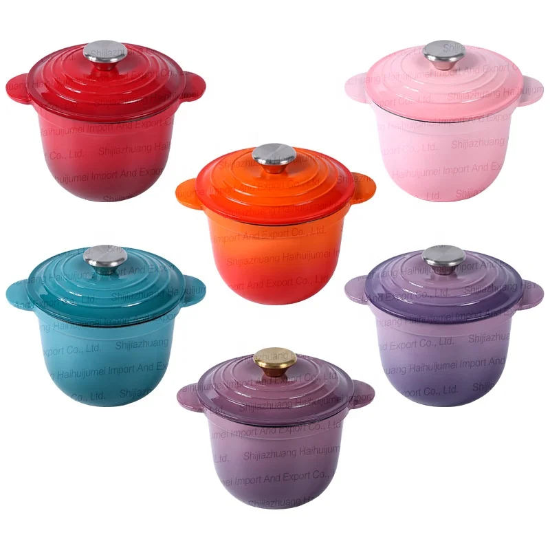 Новый дизайн кастрюли голландская духовка чугунная эмалированная кухонная посуда для запекания кухонная утварь